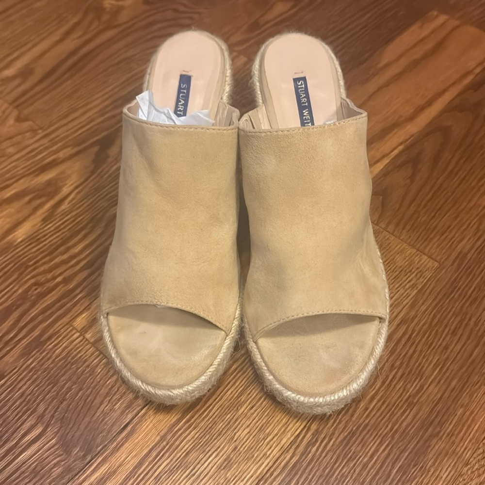 Barely worn. Stewart Weitzman wedge shoes size 9m